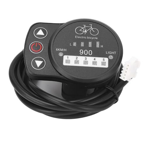 Elektro Fahrrad LED-Anzeige 36V 48V Meter Geschwindigkeit Batterie Power Scheinwerfer Schalter Display Panel für KT Controller (Gemeinsamer Anschluss) von Puepoul