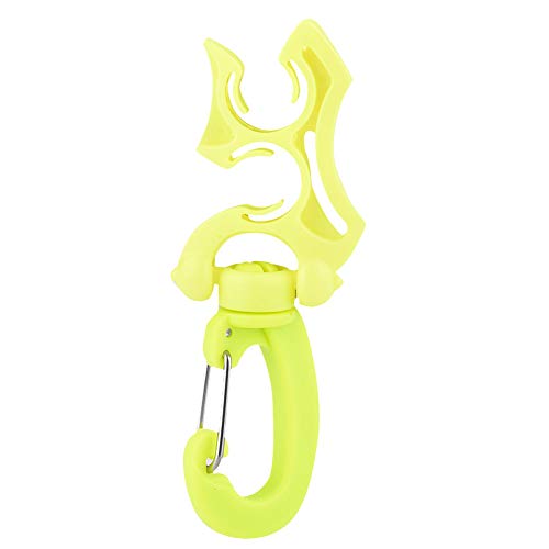 Puepoul Tauchflaschenhalter, Tauchen, doppelter BCD-Schlauchhalter, Clip, Reglerhalter, Schnallenhaken für Tauchen, Schnorcheln, Tauchzubehör (Yellow) von Puepoul