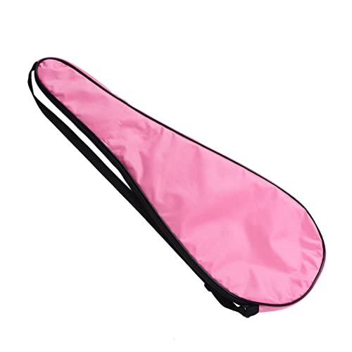 Puepoul Tennistasche, Squashschläger-Abdeckungstasche, Tennisschläger-Abdeckungstasche, leichte gepolsterte Schläger-Tragetasche mit verstellbarem Schultergurt (Pink) von Puepoul
