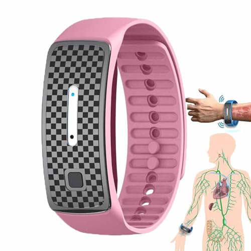 JOSFIT-Armband, JOSFIT-Ultraschallarmbänder, Lympunclog-Titanarmband, JOSFIT-Ultraschall-Fettentfernungs- und Entgiftungsarmband, Lympunclog-Titanarmband für Männer und Frauen (Pink) von Pukmqu