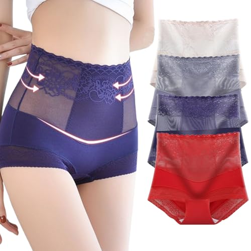 Lacyfit - Silky Comfort High Waist Hip Lift Panties, Lacyfit Daily Lift Tummy Control Panties, Tummy and Hip Lift (L,A) von Pukmqu