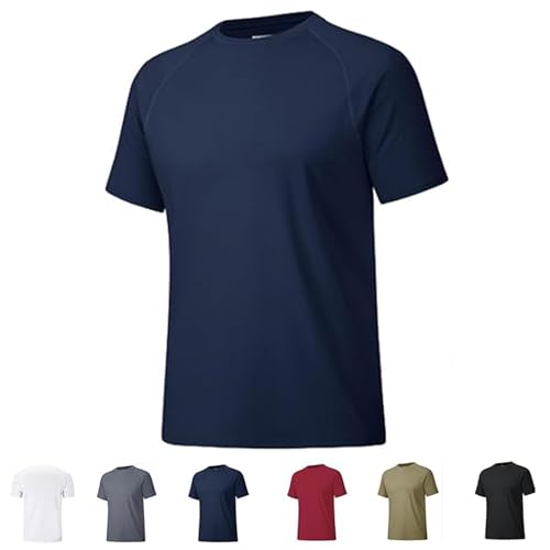 Pukmqu Glowcade Tshirt, Glowcade Shirts, Glowcade Fitted Compression Shirts for Men, Short Sleeve Crew Neck Soft Fitted Tees (Dark Blue,2XL) von Pukmqu