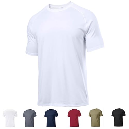 Pukmqu Glowcade Tshirt, Glowcade Shirts, Glowcade Fitted Compression Shirts for Men, Short Sleeve Crew Neck Soft Fitted Tees (White,3XL) von Pukmqu