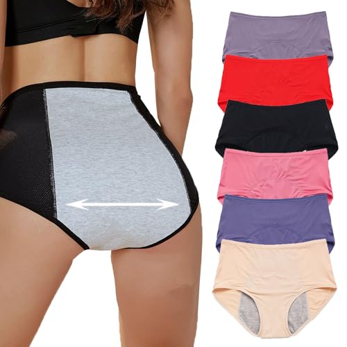 Whisperdry Comfy & Discreet Leakproof Underwear, Eternaldries Leak Proof Underwear, Upgrade Mesh Breathable (C,XL) von Pukmqu