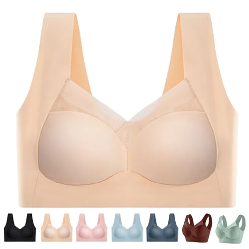 Zenchic-BH – Nahtloser, sexy Push-up-BH ohne Bügel, Zen Chic-BH, haltungskorrigierender, Nahtloser, sexy Push-up-BH ohne Bügel (Beige,3XL) von Pukmqu