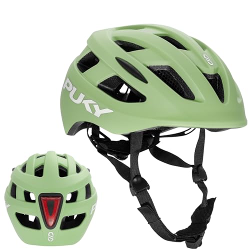PUKY Helmet S Grün | Kinder Fahrradhelm 48-55 cm | Leichtgewicht 220g | Maximaler Schutz & Belüftung | 360° Sichtbarkeit durch Licht-Modul | Ideal für Sicherheit und Komfort auf dem Fahrrad PUKY Helmet S Grün | Kinder Fahrradhelm 48-55 cm | Leichtgewicht 220g | Maximaler Schutz & Belüftung | 360° Sichtbarkeit durch Licht-Modul | Ideal für Sicherheit und Komfort auf dem Fahrrad von PUKY