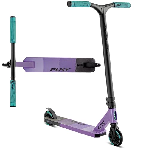 PUKY Spin | Hochwertiger Roller für Kinder 5+ | One Piece Bar Aluminium-Lenker | 100mm PU Rollen | Langlebig & Stabil | CNC-gefrästes Design | Optimale Kontrolle & Grip | Farbe Lila PUKY Spin | Hochwertiger Roller für Kinder 5+ | One Piece Bar Aluminium-Lenker | 100mm PU Rollen | Langlebig & Stabil | CNC-gefrästes Design | Optimale Kontrolle & Grip | Farbe Lila von PUKY