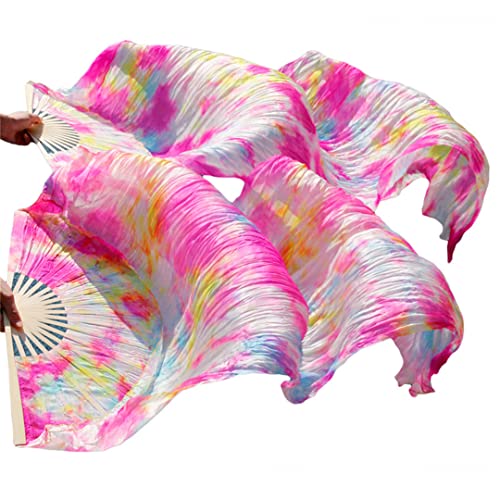 Pulcykp Silky Veils Tanz-Fans, 1 Paar, handgefertigt, seidig, Bauchtanz-Fans, traditionelles Tanz-Shirt Pulcykp Silky Veils Tanz-Fans, 1 Paar, handgefertigt, seidig, Bauchtanz-Fans, traditionelles Tanz-Shirt von Pulcykp