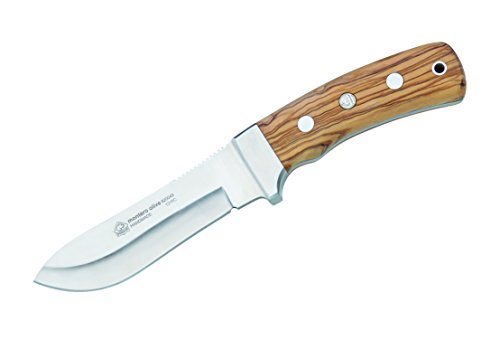 Puma IP Jagdmesser Montero Olive, Stahl 1.4125, Neusilber, Olivenholz-Griffschalen, Fangriemenöse, Leder-Steckscheide, braun, 23.5 cm Puma IP Jagdmesser Montero Olive, Stahl 1.4125, Neusilber, Olivenholz-Griffschalen, Fangriemenöse, Leder-Steckscheide, braun, 23.5 cm von PUMA