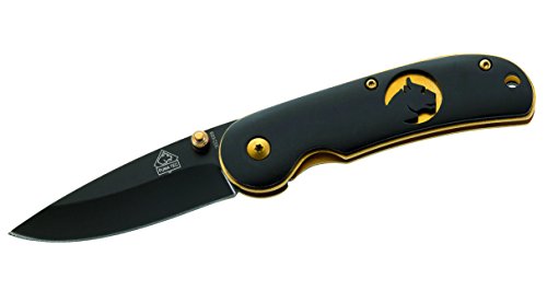 Puma TEC Messer Einhandmesser Edelstahl-Griffschalen mit Puma-Motiv Länge geöffnet: 15.3 cm, grau, M von PUMA