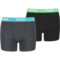 2er Pack PUMA Basic Boxershorts Jungen india ink/turquoise 158-164 von Puma