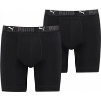 2er Pack PUMA Sport Cotton Long Boxershorts Herren black XL von Puma