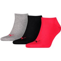 3er Pack PUMA Plain Sneakersocken black/red 39-42 von Puma