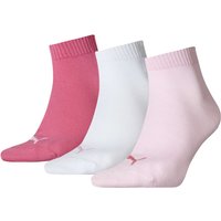 3er Pack PUMA Quarter Plain Socken pink lady 39-42 von Puma