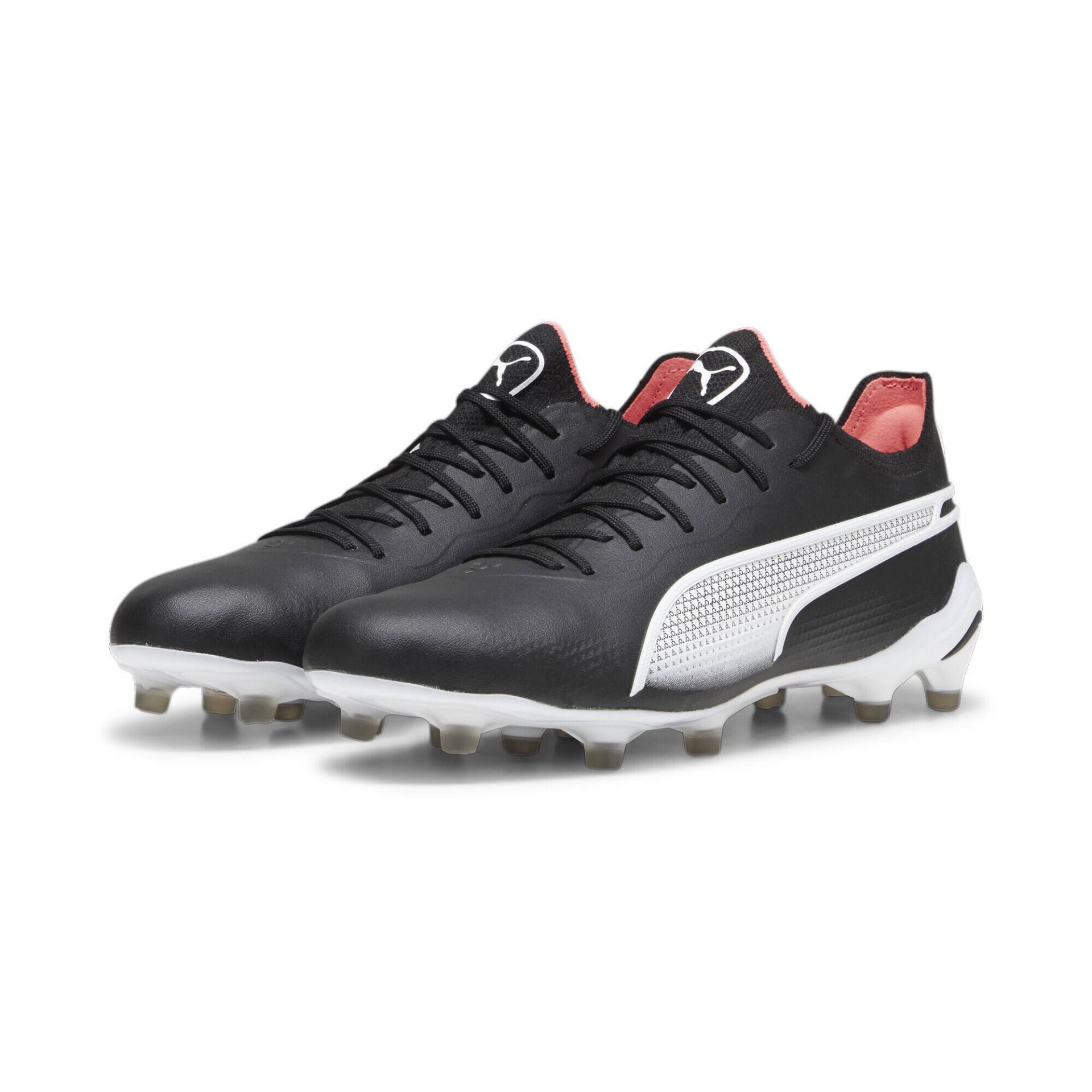 KING ULTIMATE FG/AG Fußballschuhe Erwachsene PUMA Black White Fire Orchid Red von Puma