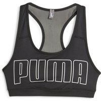 PUMA 4Keeps Graphic Mid Support Sport-BH Damen 01 - PUMA black/PUMA fit aop XS von Puma