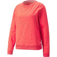 PUMA Cloudspun Crewneck Golf Pullover Damen hot coral heather M von Puma