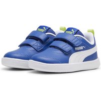 PUMA Courtflex v2 Baby-Sneaker mit Klettverschluss 33 - cobalt glaze/puma white/lime pow 23 von Puma
