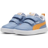 PUMA Courtflex v2 Baby-Sneaker mit Klettverschluss 34 - zen blue/clementine/puma white 20 von Puma