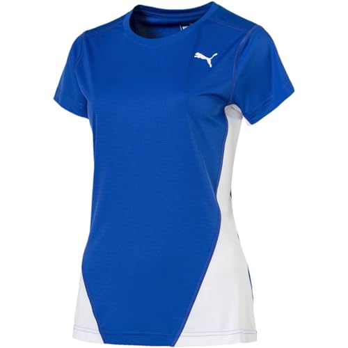 PUMA Damen Cross The Line Tee W T-Shirt, Team Power Blue White, S von PUMA