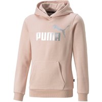 PUMA Ess+ Metallic Logo Fleece-Hoodie Mädchen rose quartz 128 von Puma