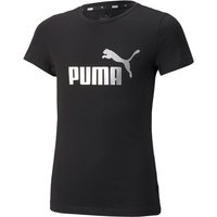 PUMA Ess+ Metallic Logo T-Shirt Mädchen PUMA black 104 von Puma