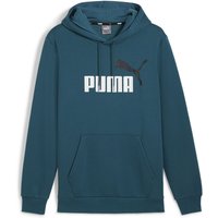 PUMA Ess+ Metallic 2 Col Big Logo Fleece-Hoodie Herren 08 - cold green L von Puma