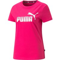 PUMA Ess+ Metallic Logo T-Shirt Damen 96 - orchid shadow M von Puma