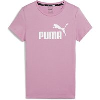 PUMA Ess+ Metallic Logo T-Shirt Mädchen 49 - mauved out 104 von Puma