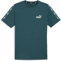 PUMA Ess+ Metallic Tape T-Shirt Herren 08 - cold green S von Puma