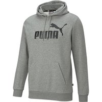 PUMA Ess Big Logo Fleece-Hoodie Herren medium gray heather L von Puma