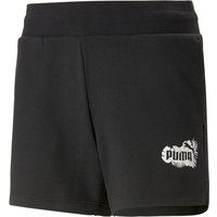 PUMA Essentials+ Flower Power 4" Shorts Damen 01 - PUMA black M von Puma