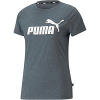 PUMA Essentials Logo Heather T-Shirt Damen 92 - dark night XS von Puma