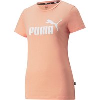 PUMA Essentials Logo Heather T-Shirt Damen peach pink heather M von Puma