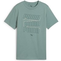 PUMA Essentials Logo Lab Hog T-Shirt Jungen 30 - green moon 128 von Puma