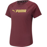 PUMA FIT Logo Trainingsshirt Damen aubergine S von Puma