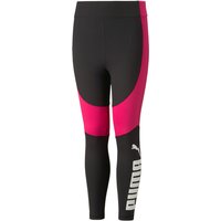 PUMA Favorite Logo High-Waist 7/8-Tights Mädchen 64 - PUMA black/orchid shadow 164 von Puma