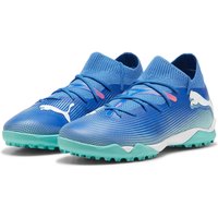 PUMA Future 7 Match TT + Mid Multinocken-Fußballschuhe Kinder 01 - bluemazing/puma white/electric peppermint 34.5 von Puma