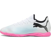 PUMA Future 7 Play IT Hallen-Fußballschuhe Herren 01 - PUMA white/PUMA black/poison pink 44.5 von Puma