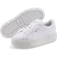 PUMA Karmen Leder Plateau Sneaker Damen PUMA white/PUMA white/PUMA silver 40 von Puma