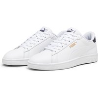 PUMA Smash 3.0 Leder-Sneaker 13 - PUMA white/PUMA navy/PUMA gold 38 von Puma