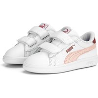 PUMA Smash 3.0 Leder-Sneaker mit Klettverschluss Baby 07 - PUMA white/rose dust/heartfelt 25 von Puma