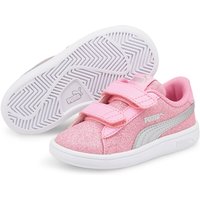 PUMA Smash v2 Glitz Glam Baby-Sneaker mit Klettverschluss prism pink/puma silver 26 von Puma