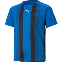 PUMA teamLIGA Striped Trainingsshirt Kinder electric blue/black/white 116 von Puma