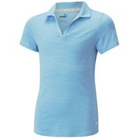 Puma Girls Cloudspun Coast Halbarm Polo hellblau von Puma