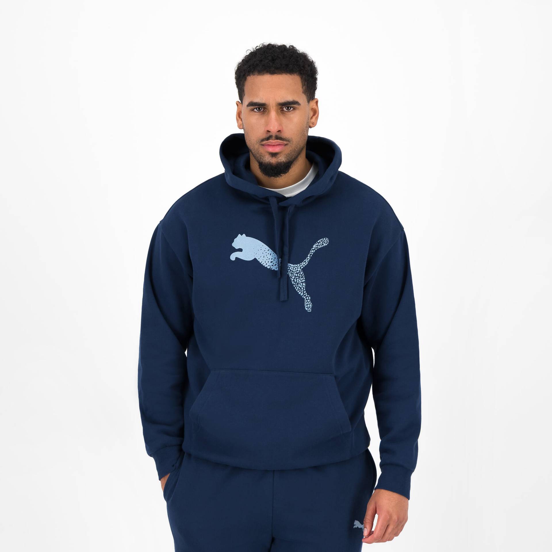 Puma Hoodie Herren Logo - dunkelblau von Puma