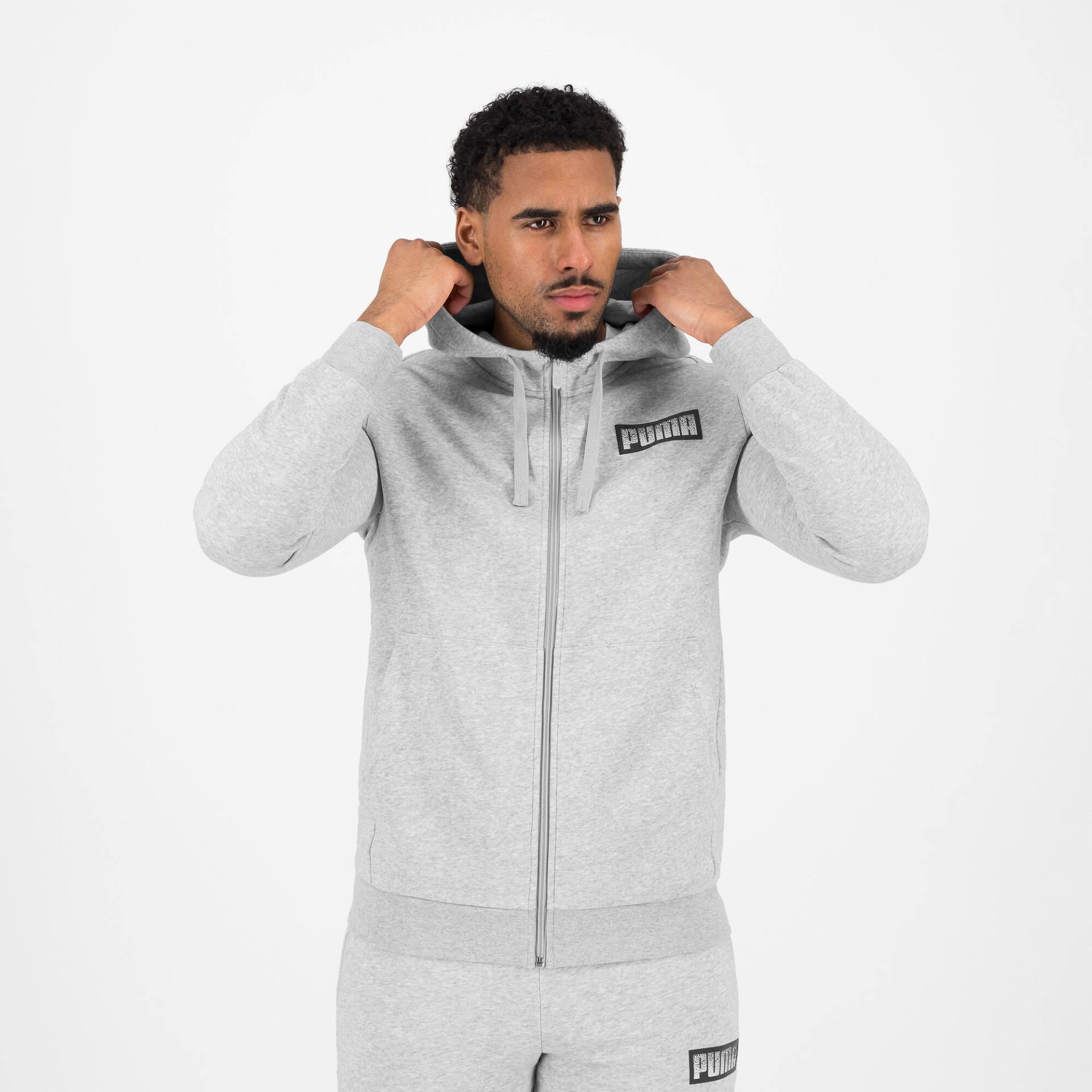 Puma Kapuzenjacke Herren - bedruckt grau von Puma