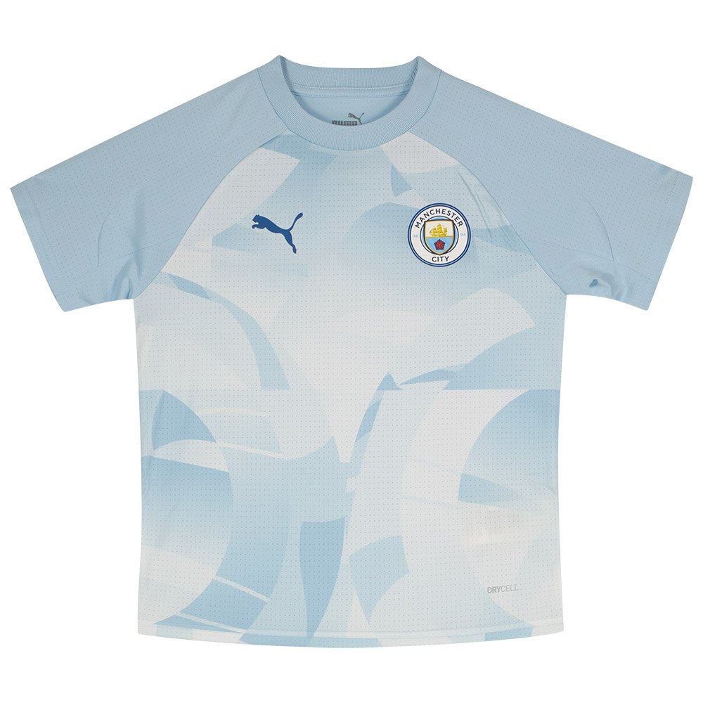 Puma Manchester City 23/24 Prematch Junior Short Sleeve T-shirt Blau 7-8 Years von Puma