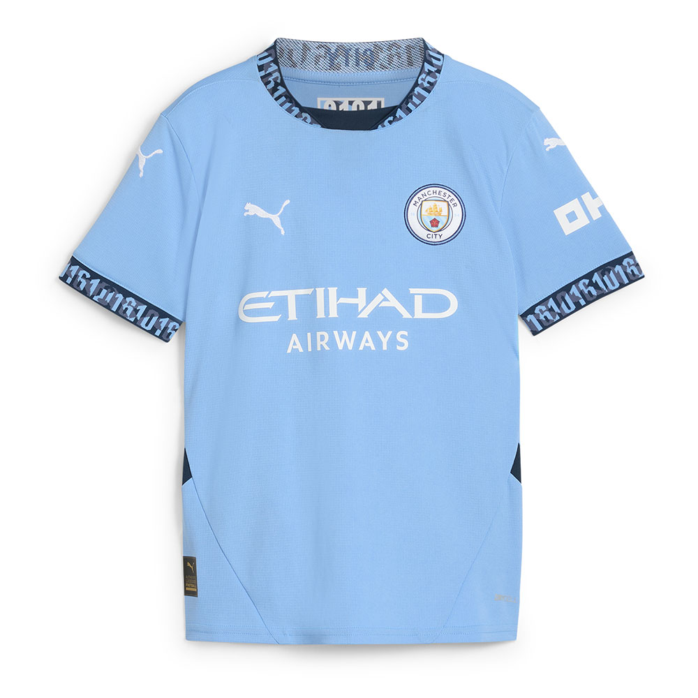 Puma Manchester City Fc Home Short Sleeve T-shirt Blau 7-8 Years von Puma