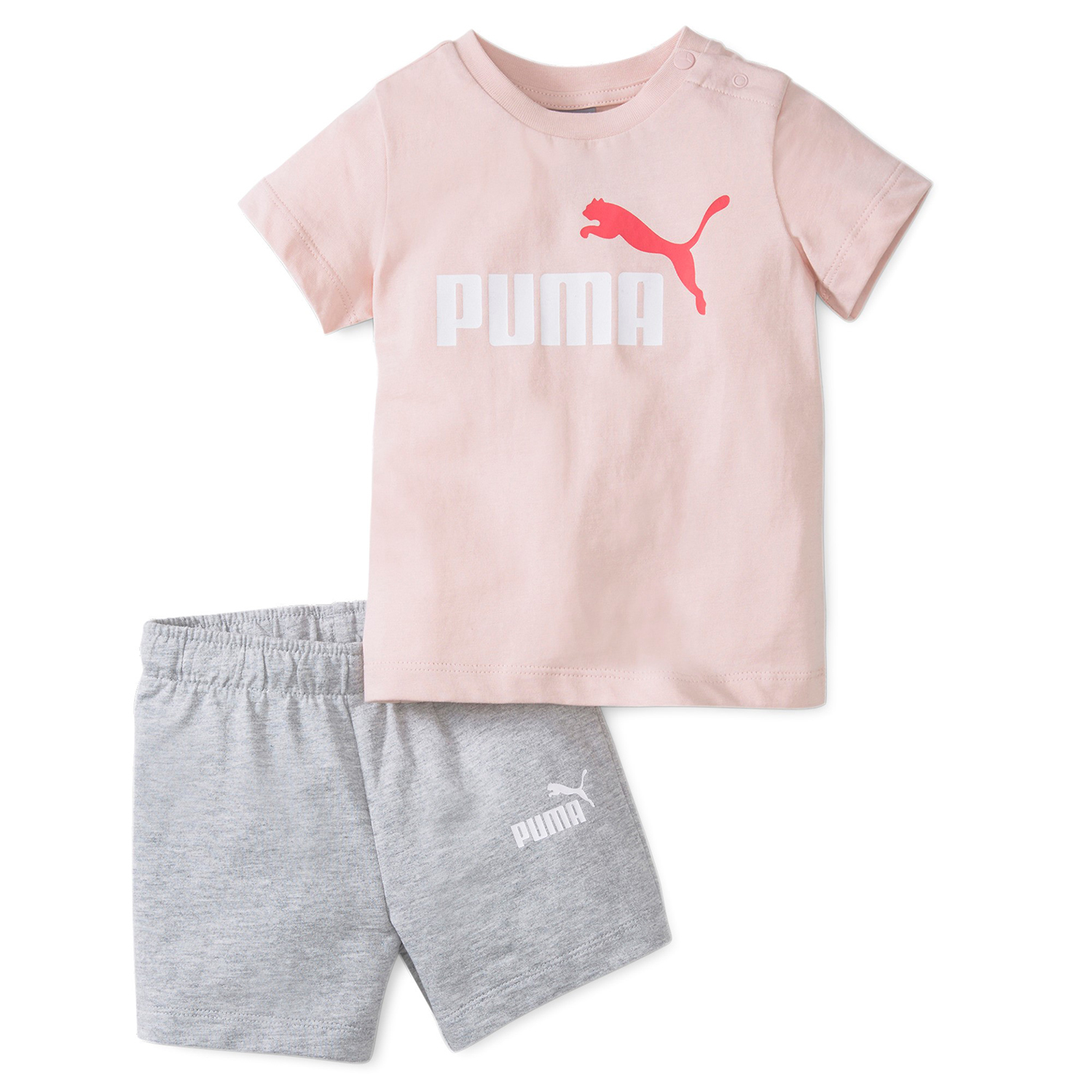 Puma Minicats Tee & Shorts Set rosa/grau 845839 36 von Puma